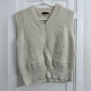 vintage white sweater vest